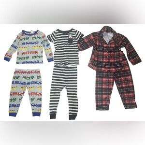 Lot of 3 Toddler Boy’s 2 Piece Pajamas Set Mon Petit Modern Kids Old Navy 2T VG